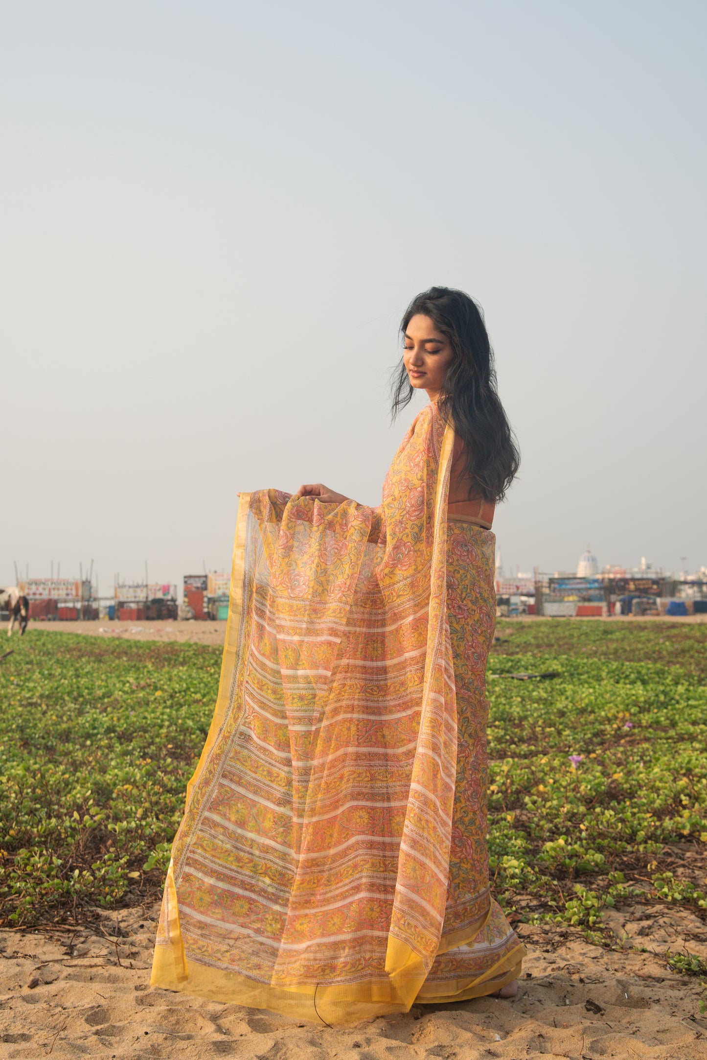 
                  
                    Kota Silk Block Printed Saree
                  
                