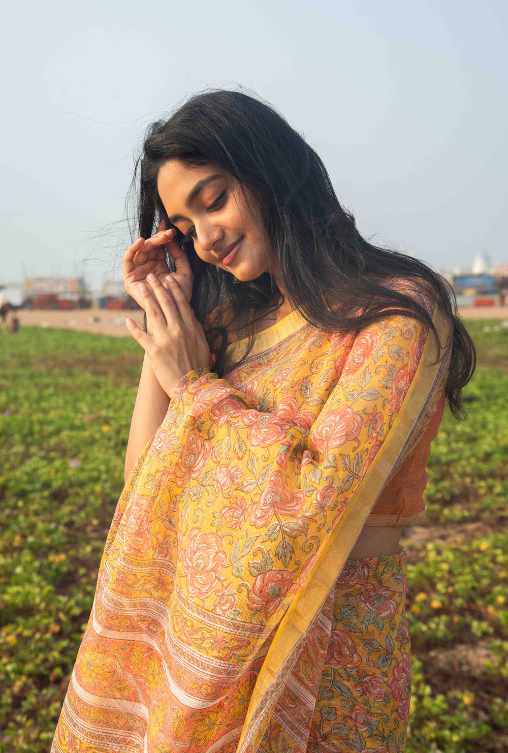 Kota Silk Block Printed Saree