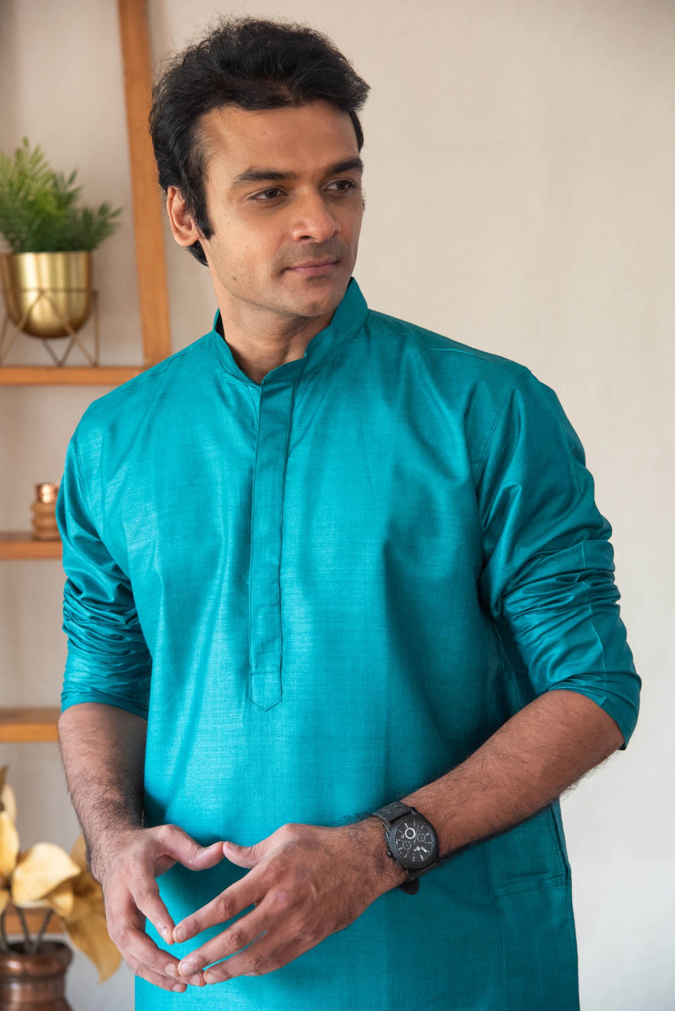 
                  
                    TASSAR SILK MEN LONG KURTA F/S
                  
                