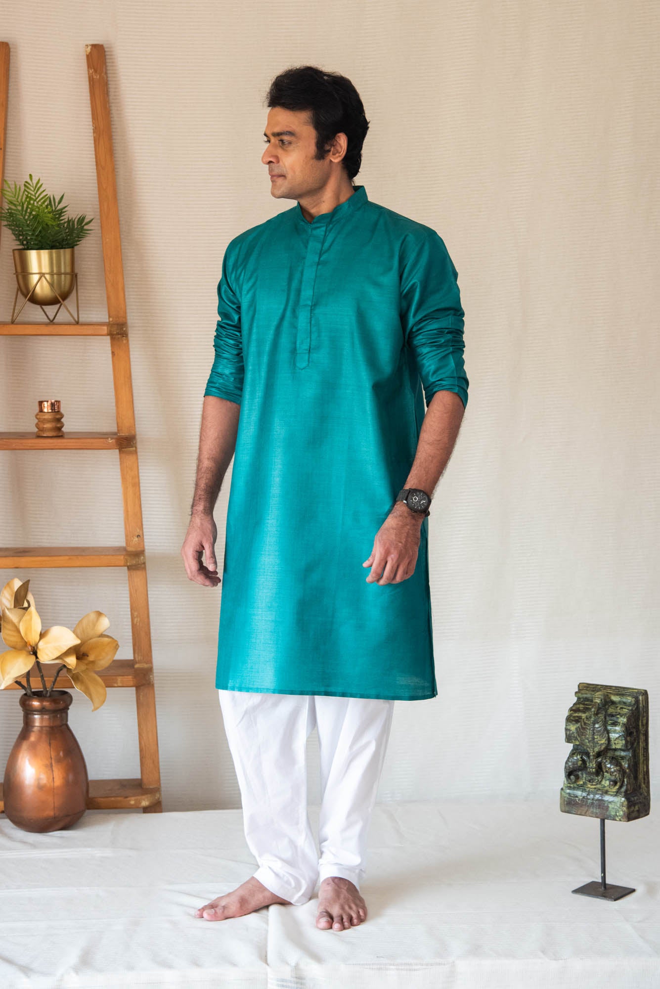 
                  
                    TASSAR SILK MEN LONG KURTA F/S
                  
                