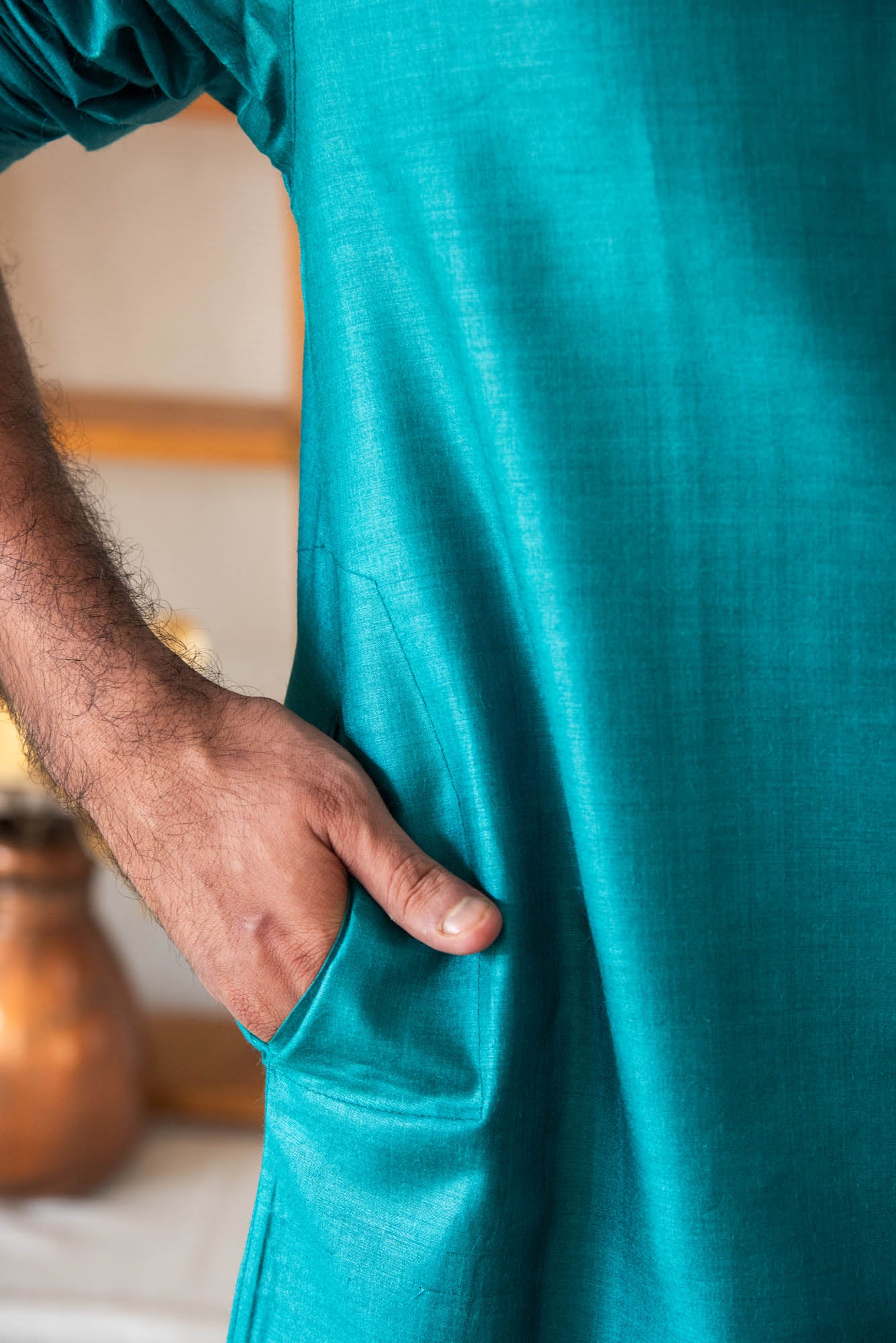 
                  
                    TASSAR SILK MEN LONG KURTA F/S
                  
                