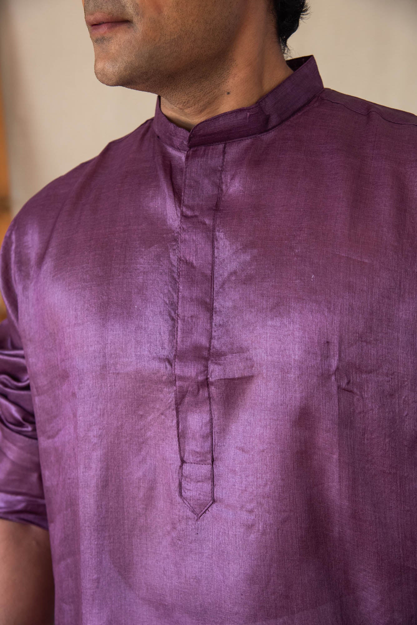 
                  
                    TASSAR SILK MEN LONG KURTA F/S
                  
                