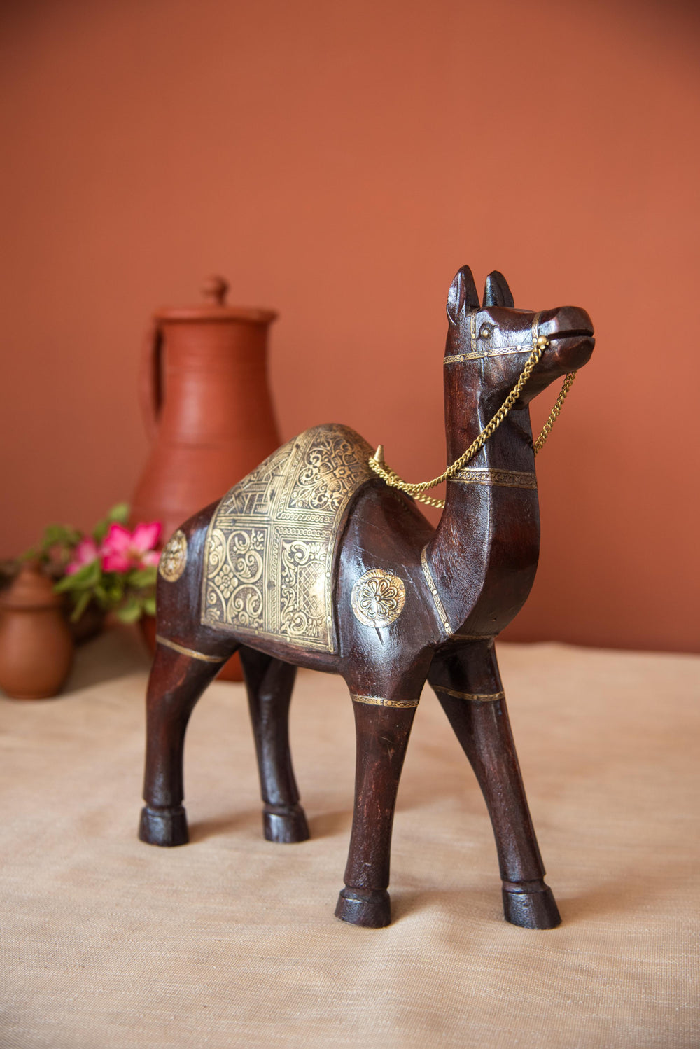 Wood Camel  Brass
