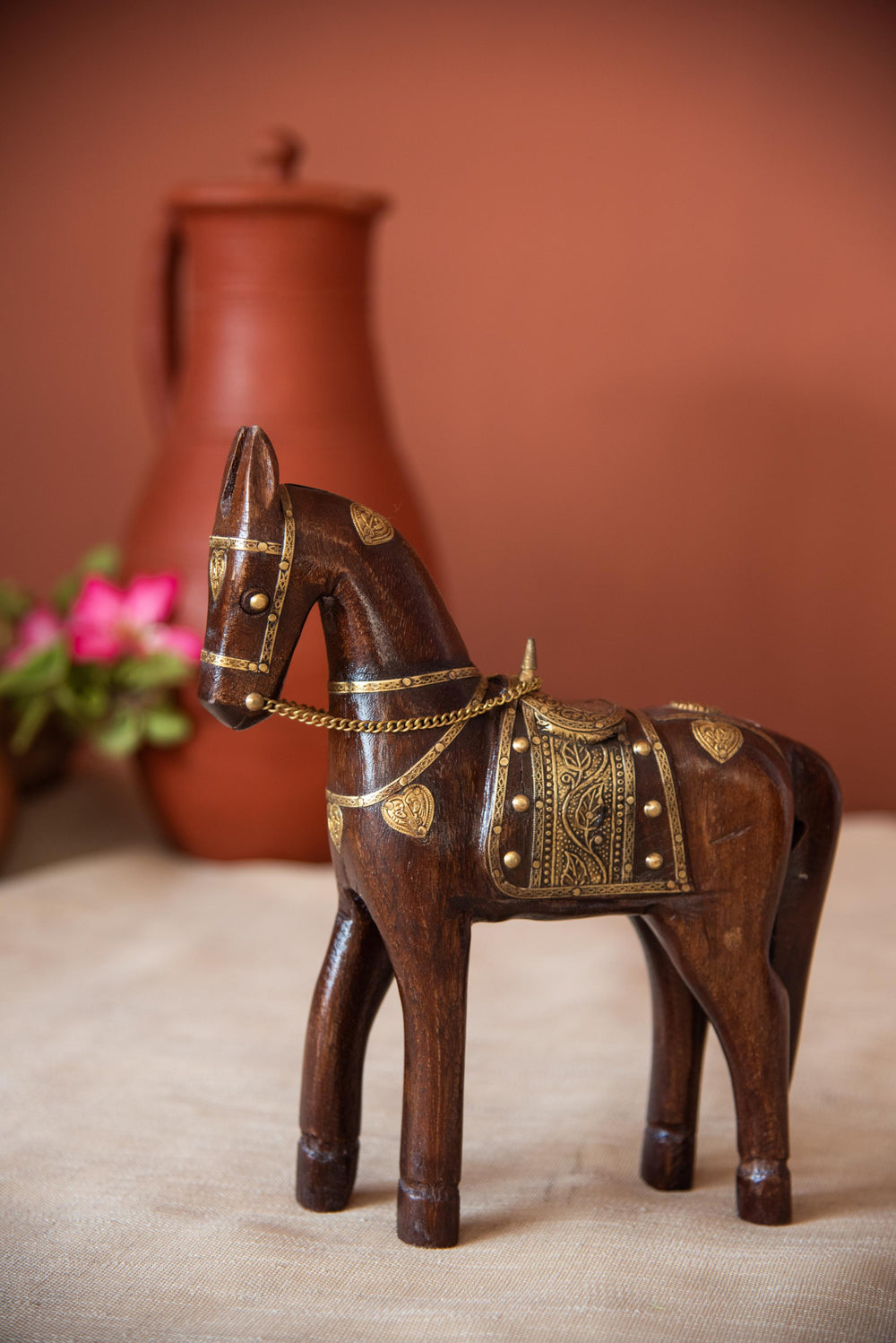 Wood Horse Brass