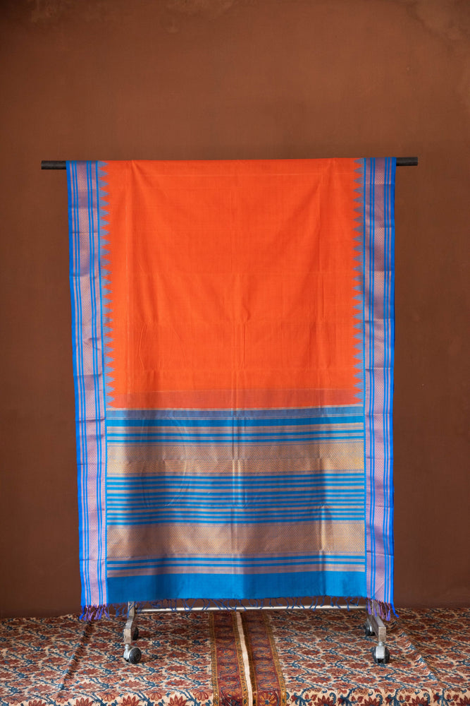 
                  
                    Cotton H/L Sari with Silk Border
                  
                