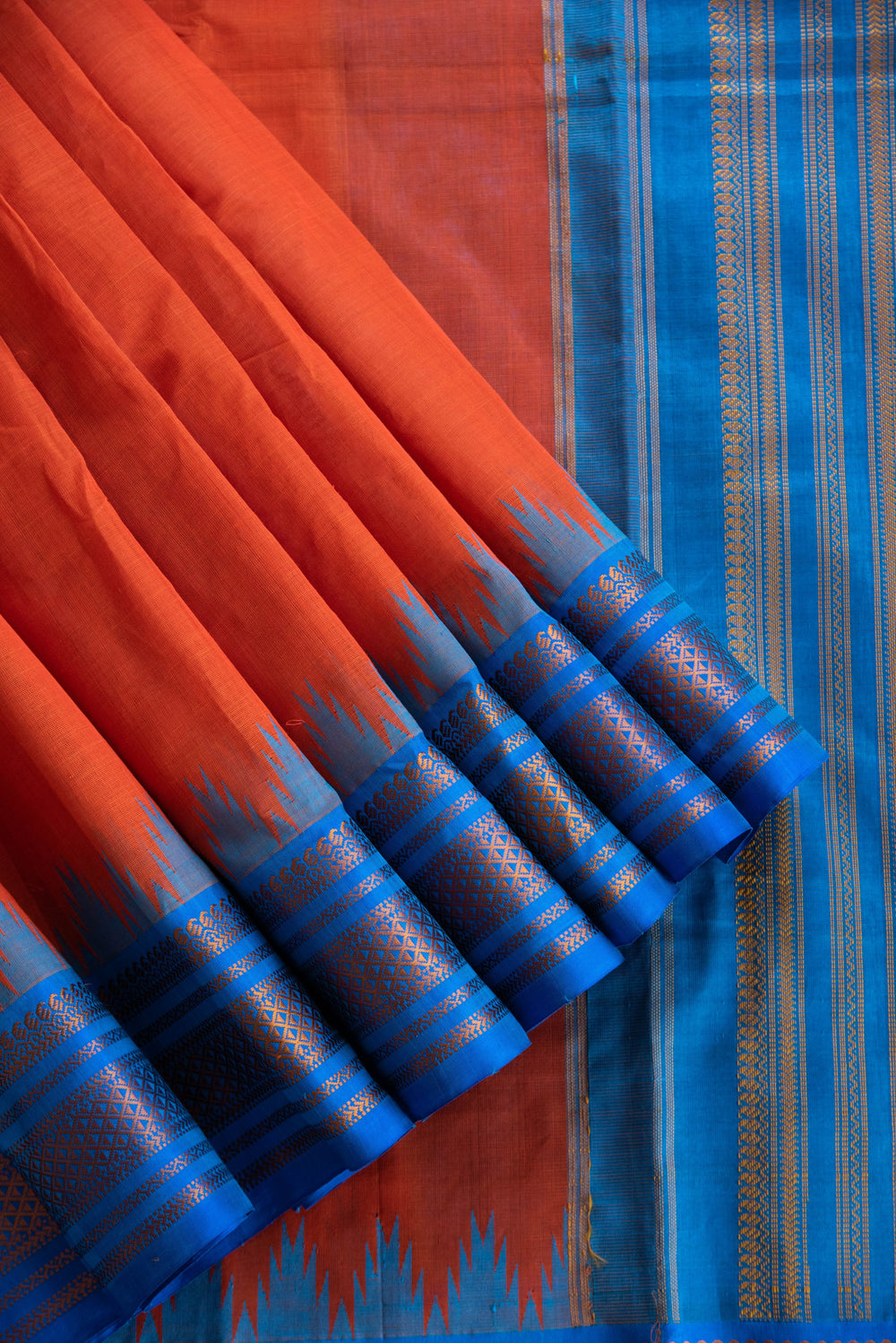 Cotton H/L Sari with Silk Border