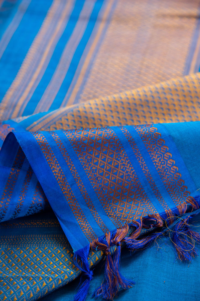 
                  
                    Cotton H/L Sari with Silk Border
                  
                