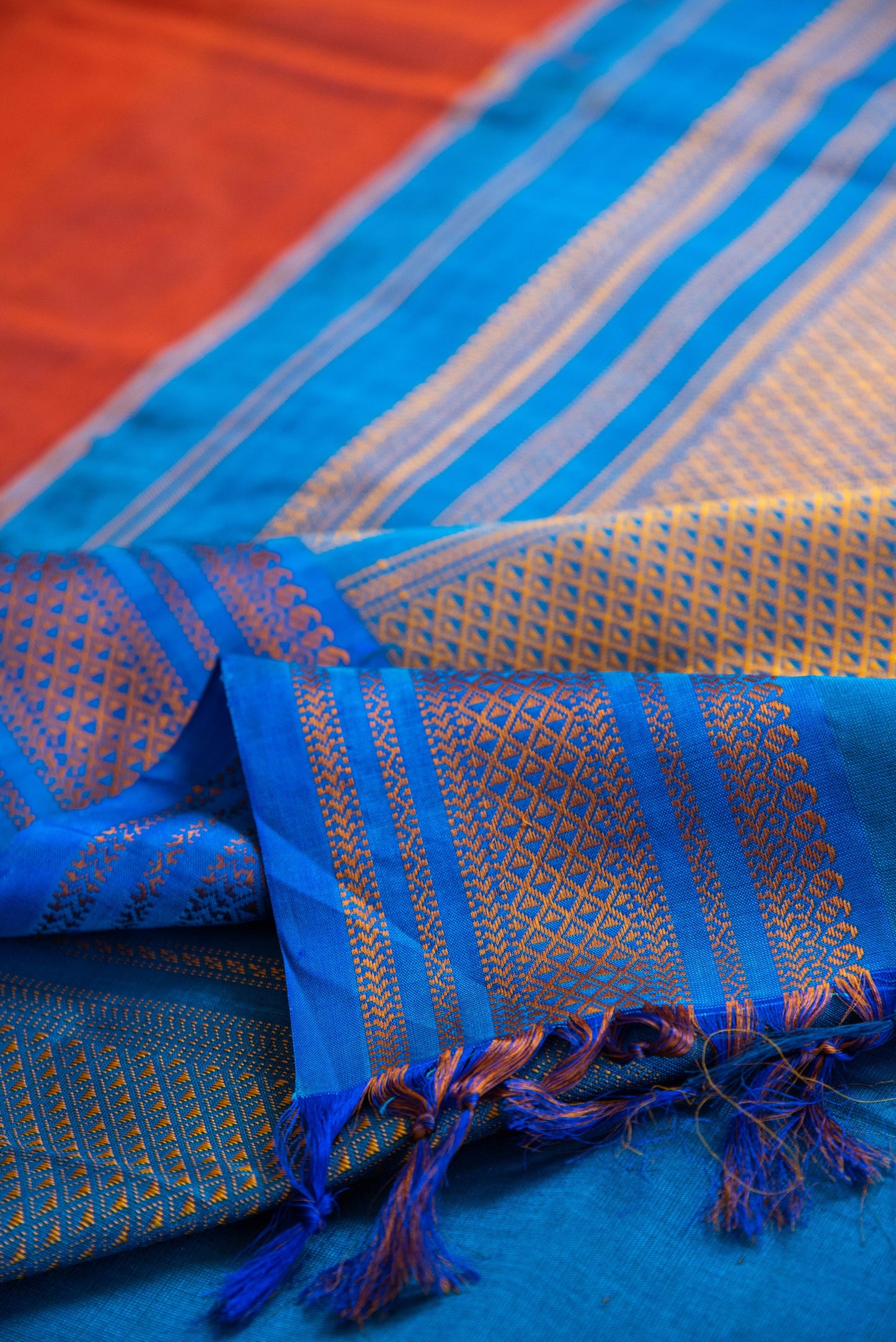 
                  
                    Cotton H/L Sari with Silk Border
                  
                