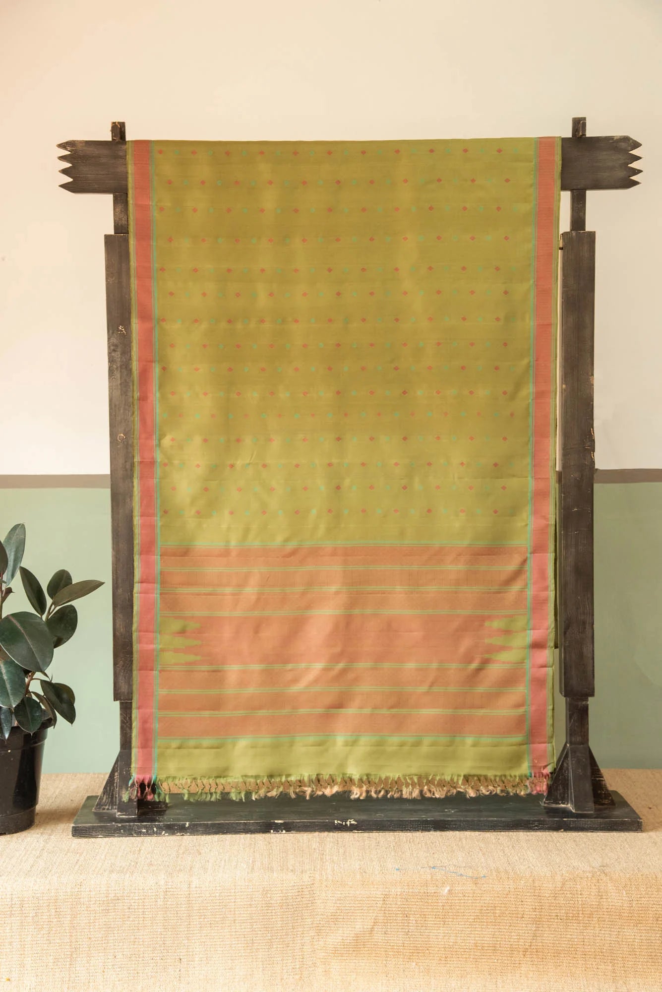 
                  
                    Green Kanchi Silk Saree
                  
                
