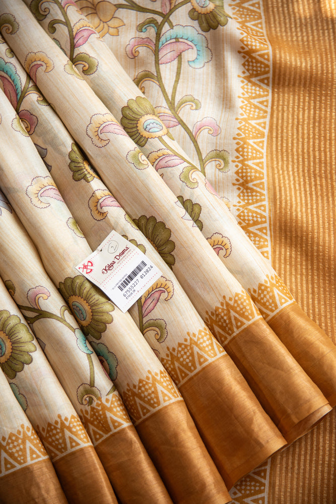 
                  
                    Tussar Silk Printed Saree
                  
                