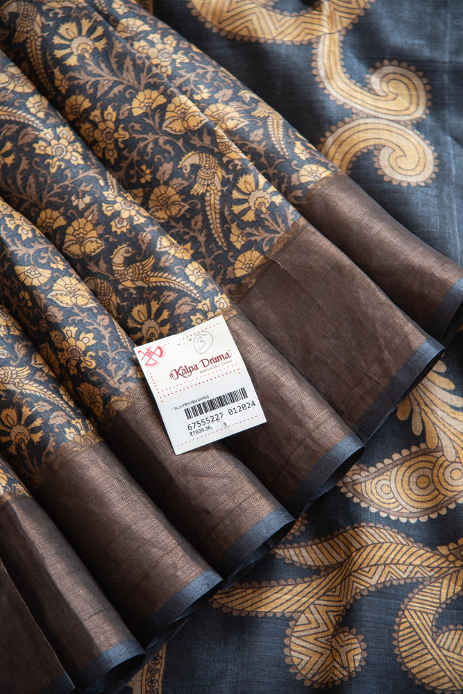 
                  
                    Tussar Silk Printed Saree
                  
                