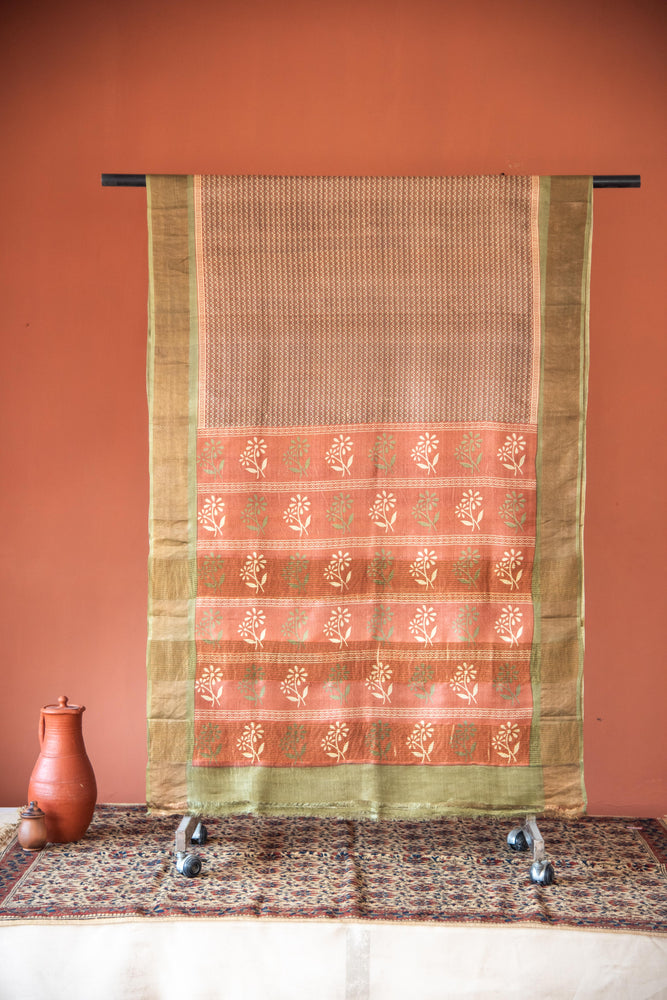 
                  
                    Tussar Silk Printed Saree
                  
                