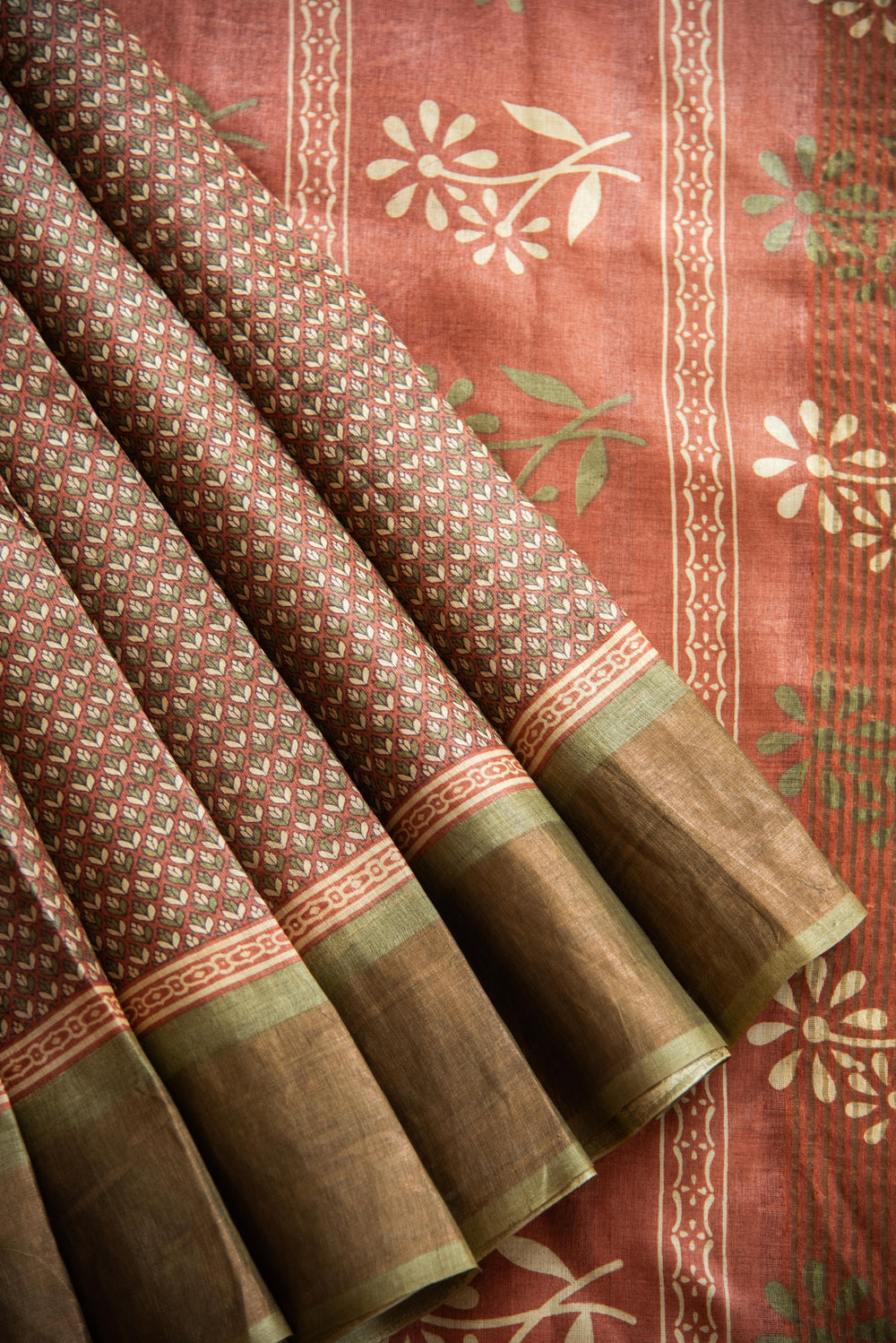 Tussar Silk Printed Saree