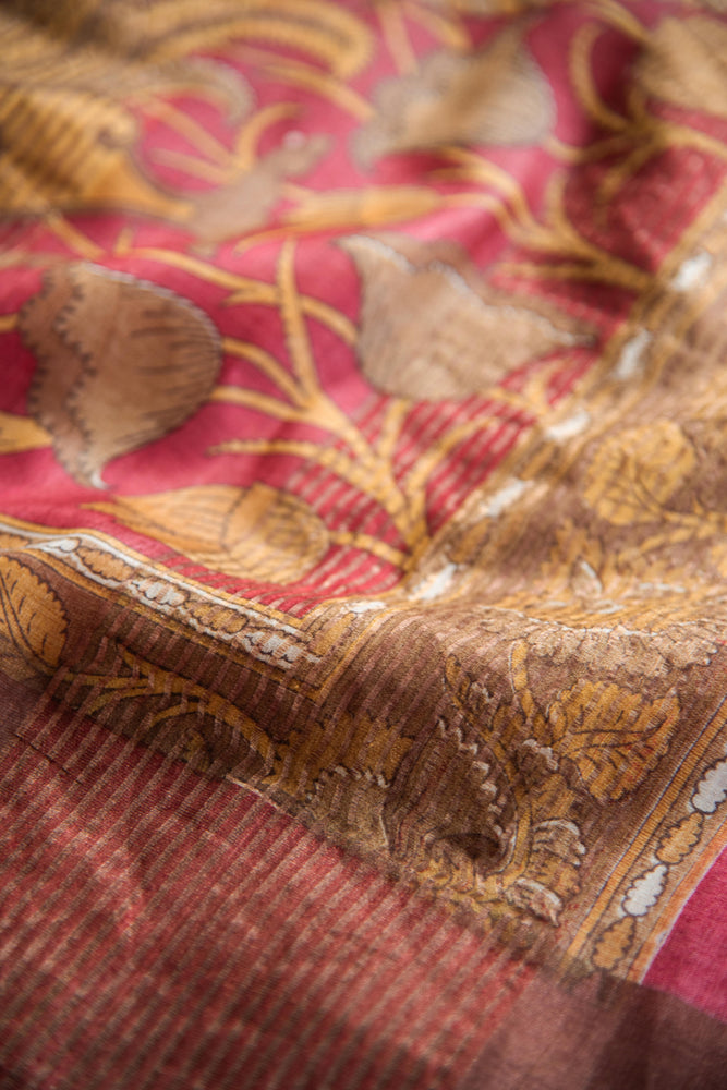 
                  
                    Tussar Silk Printed Saree
                  
                