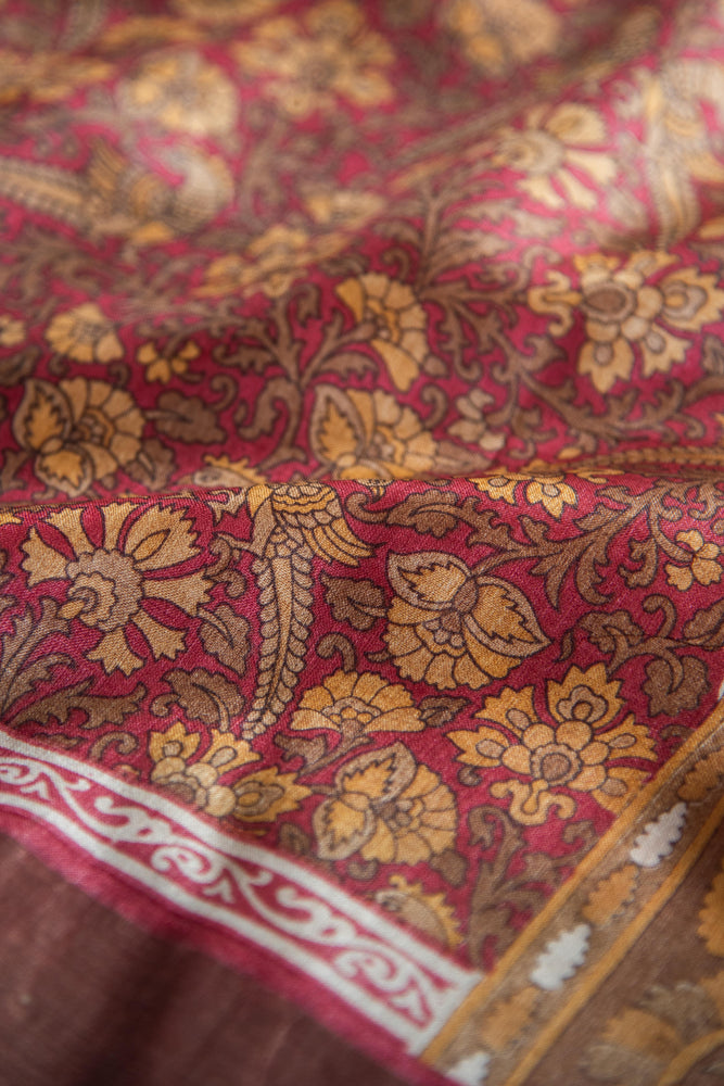 
                  
                    Tussar Silk Printed Saree
                  
                