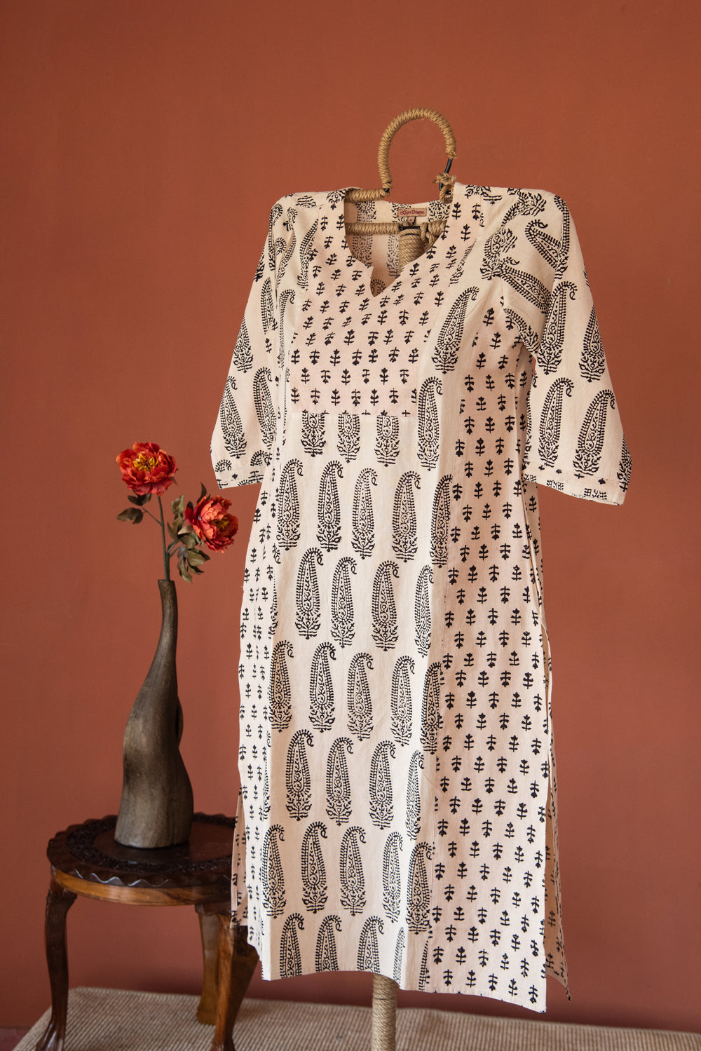 Women Long Kurta 3/4 Sleeve