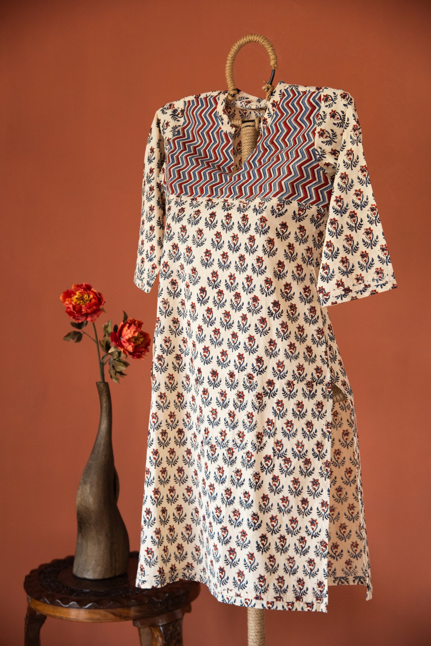 
                  
                    Women Long Kurta 3/4 Sleeve
                  
                