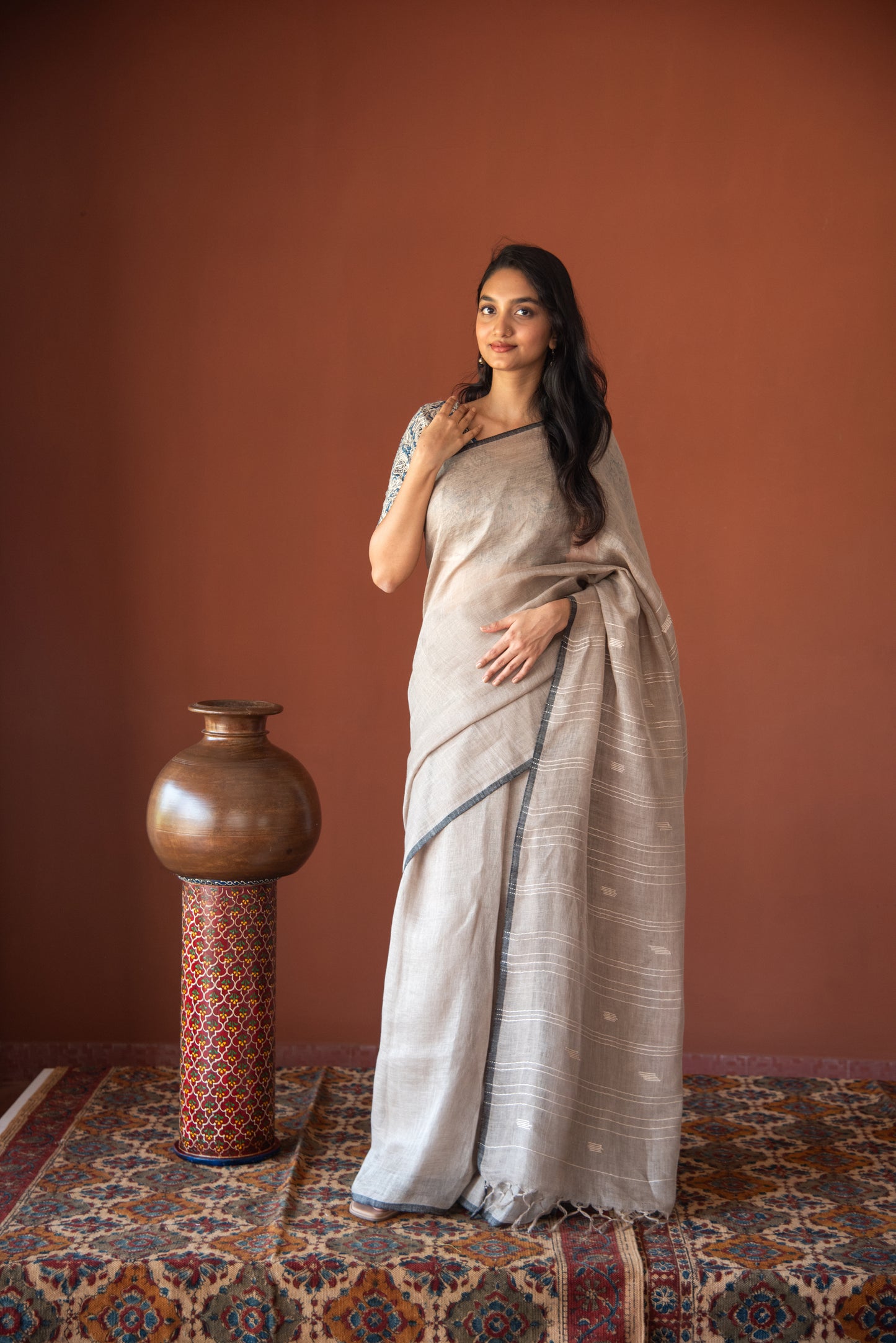 
                  
                    Linen Saree
                  
                