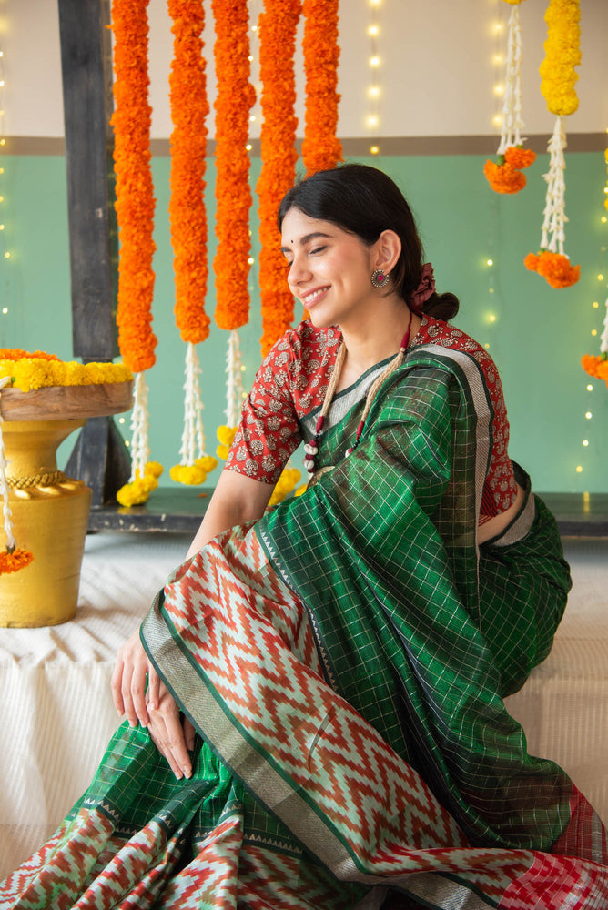 
                  
                    SILK CT MANGALAGIRI IKKAT SAREE
                  
                