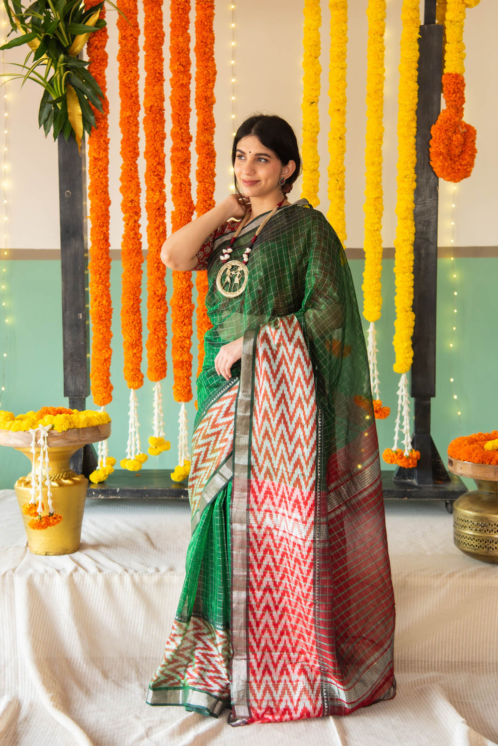 SILK CT MANGALAGIRI IKKAT SAREE