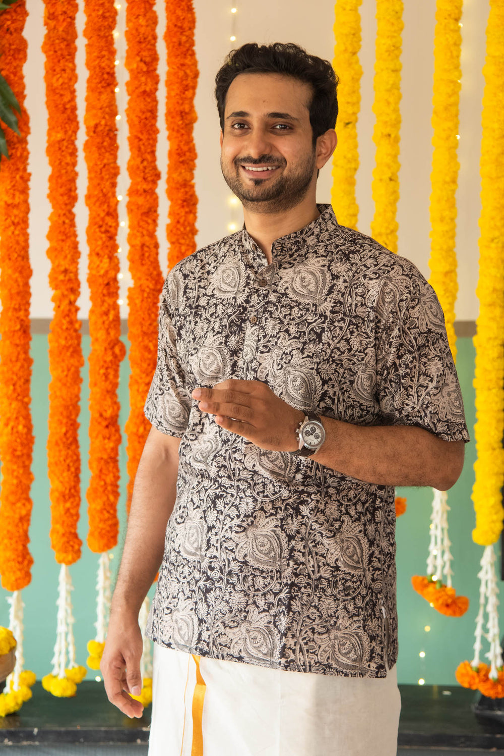 MENS SHORT KURTHA H/SL