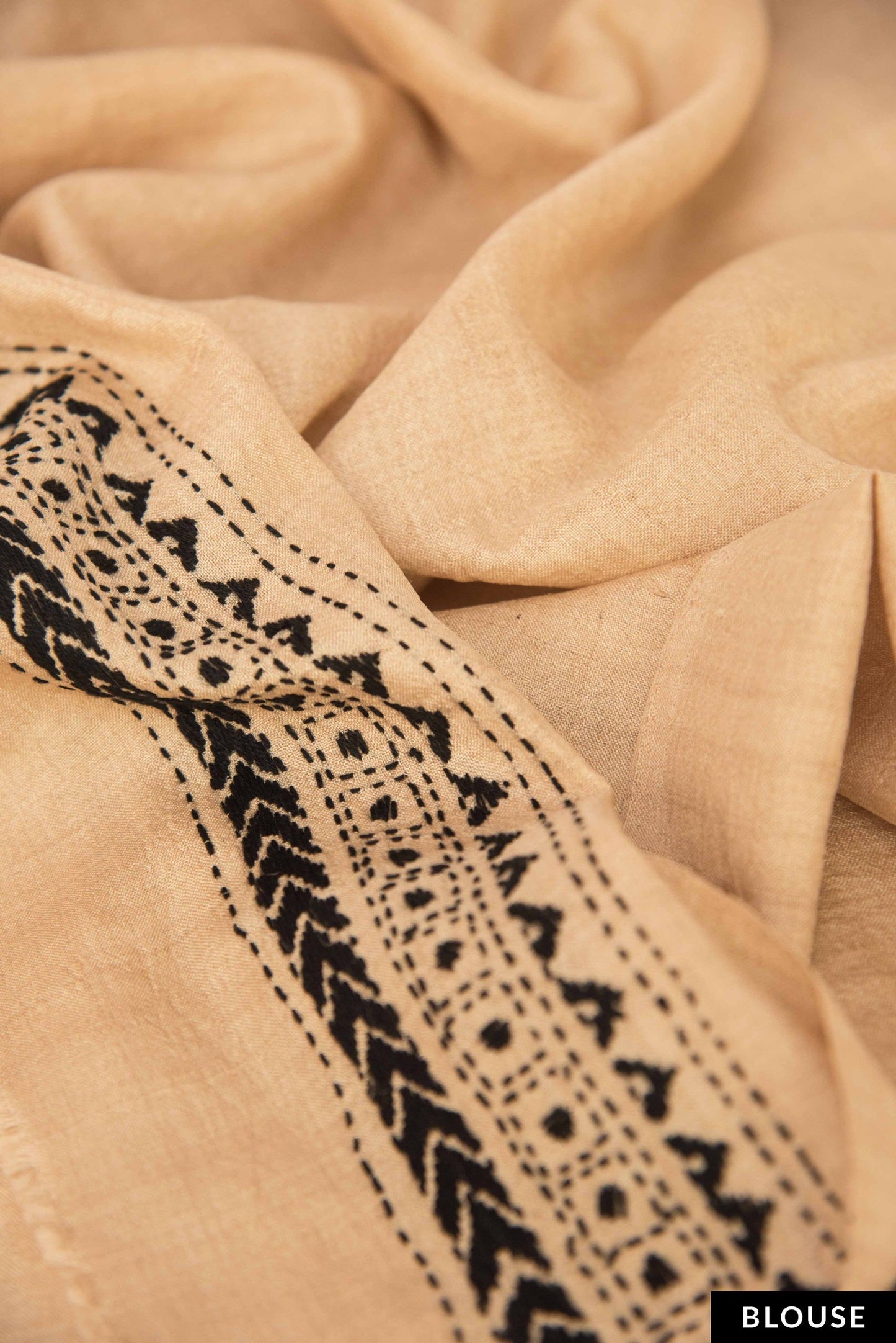 
                  
                    Tussar Silk Sari - Kantha Embroidery
                  
                