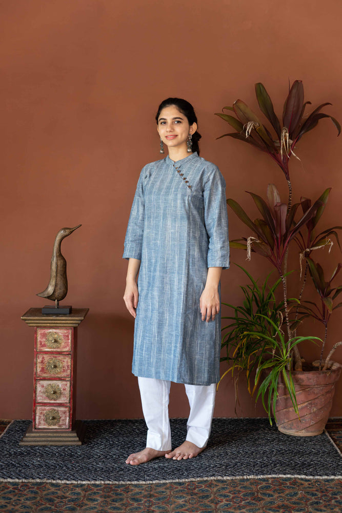 
                  
                    Kala Cotton Crossover Yoke Kurta 3/4 Sleeve
                  
                