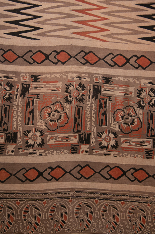 
                  
                    Ajrakh Block Printed Chanderi Silk Cotton Sari
                  
                