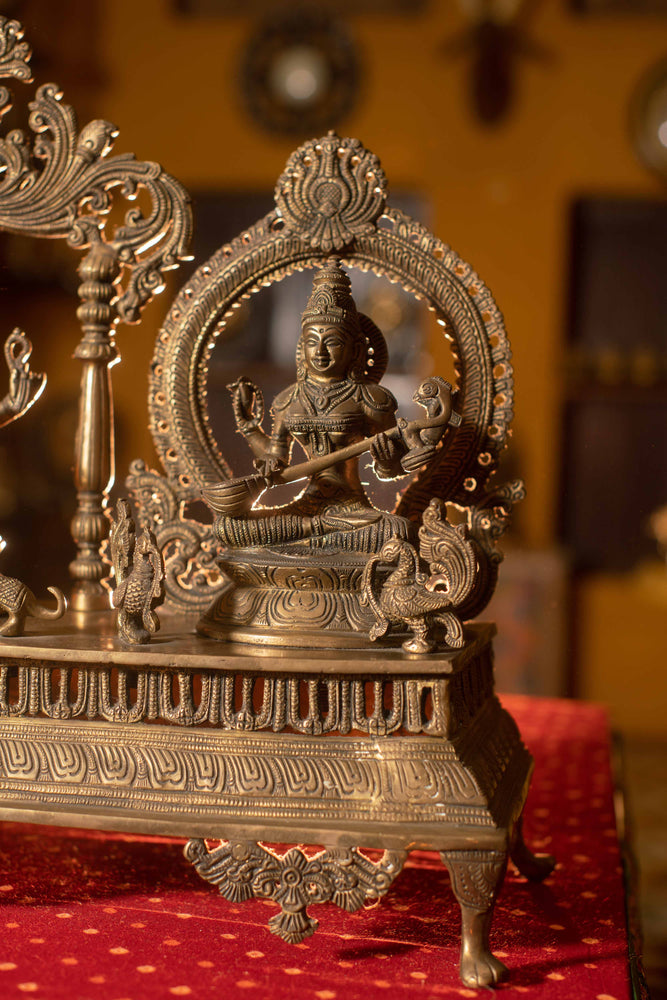 
                  
                    Brass Seated Lakshmi, Ganesha & Saraswathi
                  
                