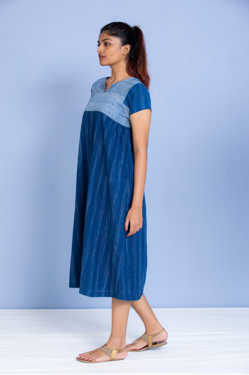 
                  
                    Kriya - Blue handwoven cotton dress
                  
                