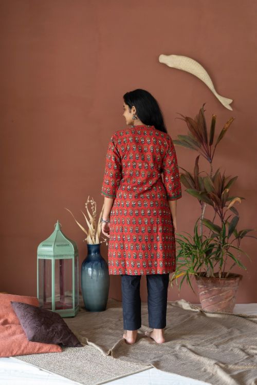 
                  
                    Cotton Colour Yoke Kurta - 3/4 Sleeve
                  
                