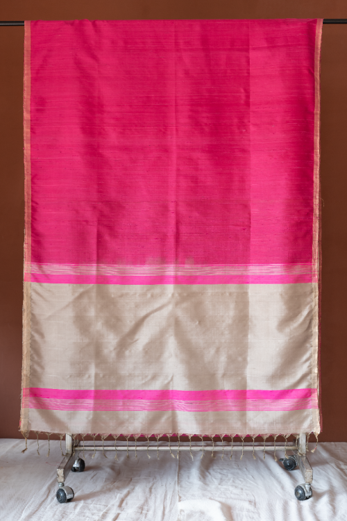 
                  
                    Dupion Silk Sari - Pink
                  
                