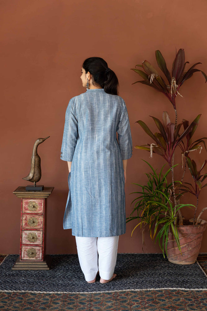 
                  
                    Kala Cotton Crossover Yoke Kurta 3/4 Sleeve
                  
                