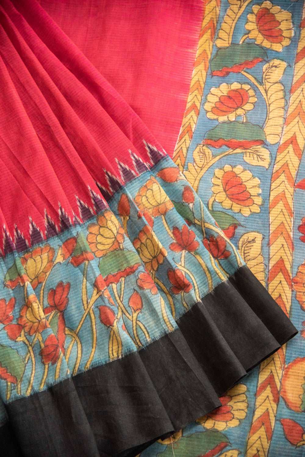 Kalamkari Tussar Silk Sari