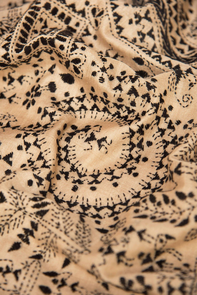 
                  
                    Tussar Silk Sari - Kantha Embroidery
                  
                